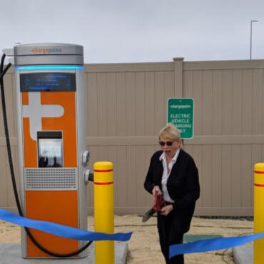 Governor Mills Unveils New Electric Vehicle Fast Charging Station Press Event Team